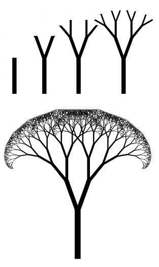 Ricerca di un canone estetico naturale come metafora della "bellezza oggettiva", ottenendo il ritmo della complessità.
Analisi dello sviluppo di geometrie frattali degli alberi, tramite formule matematiche.
____
Research of a natural aesthetic standard as a metaphor for "objective beauty", getting the rhythm of complexity.
Analysis of the development of fractal geometries of the trees, through mathematical formulas.